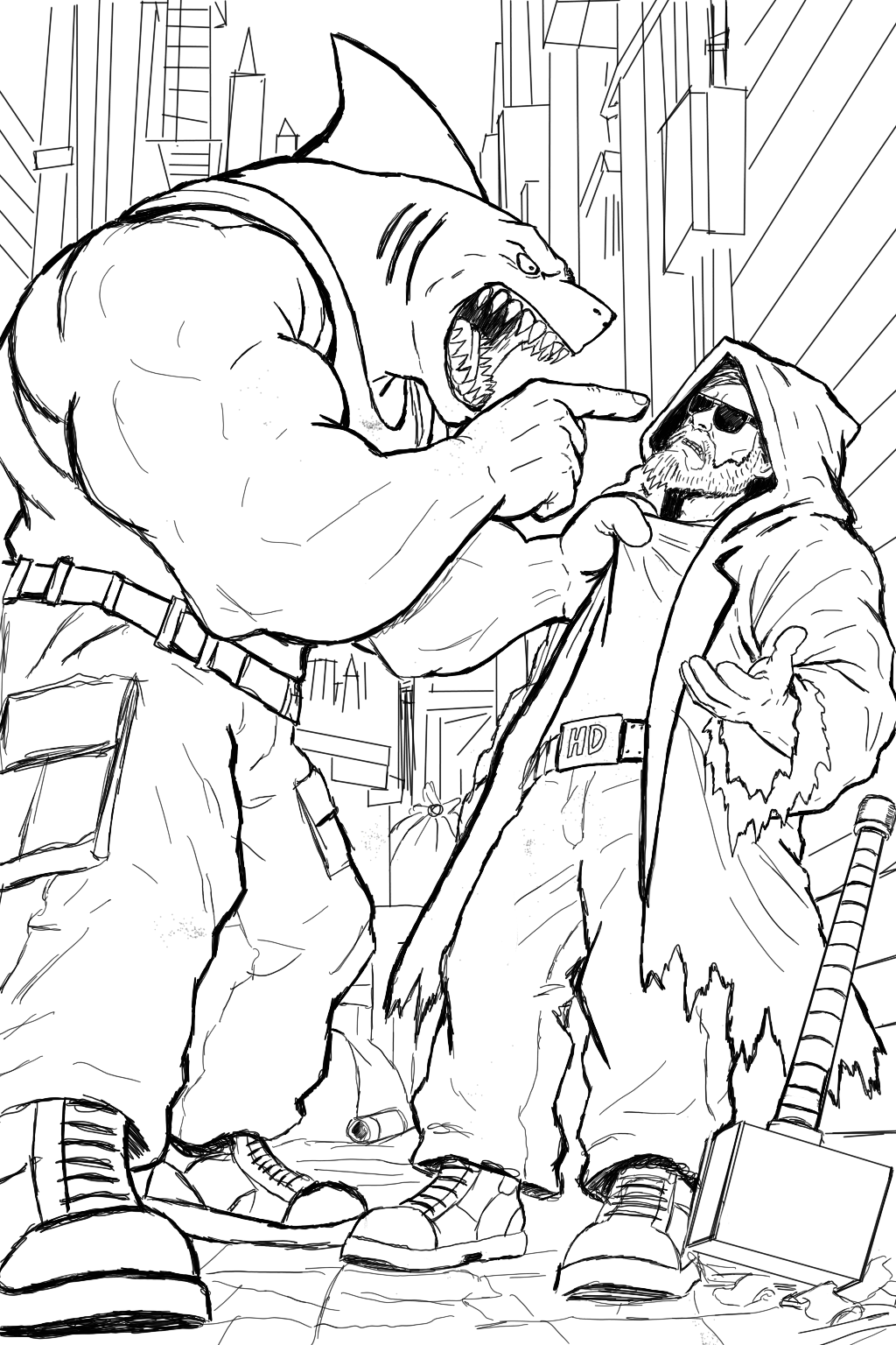Helpdesker Returns sketch book artwork 2