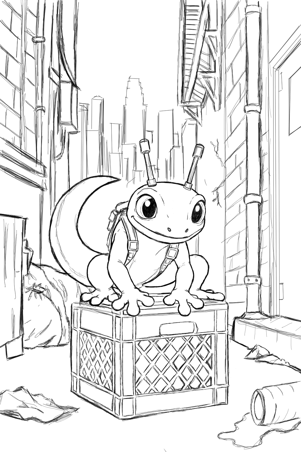 Helpdesker Returns sketch book artwork 13
