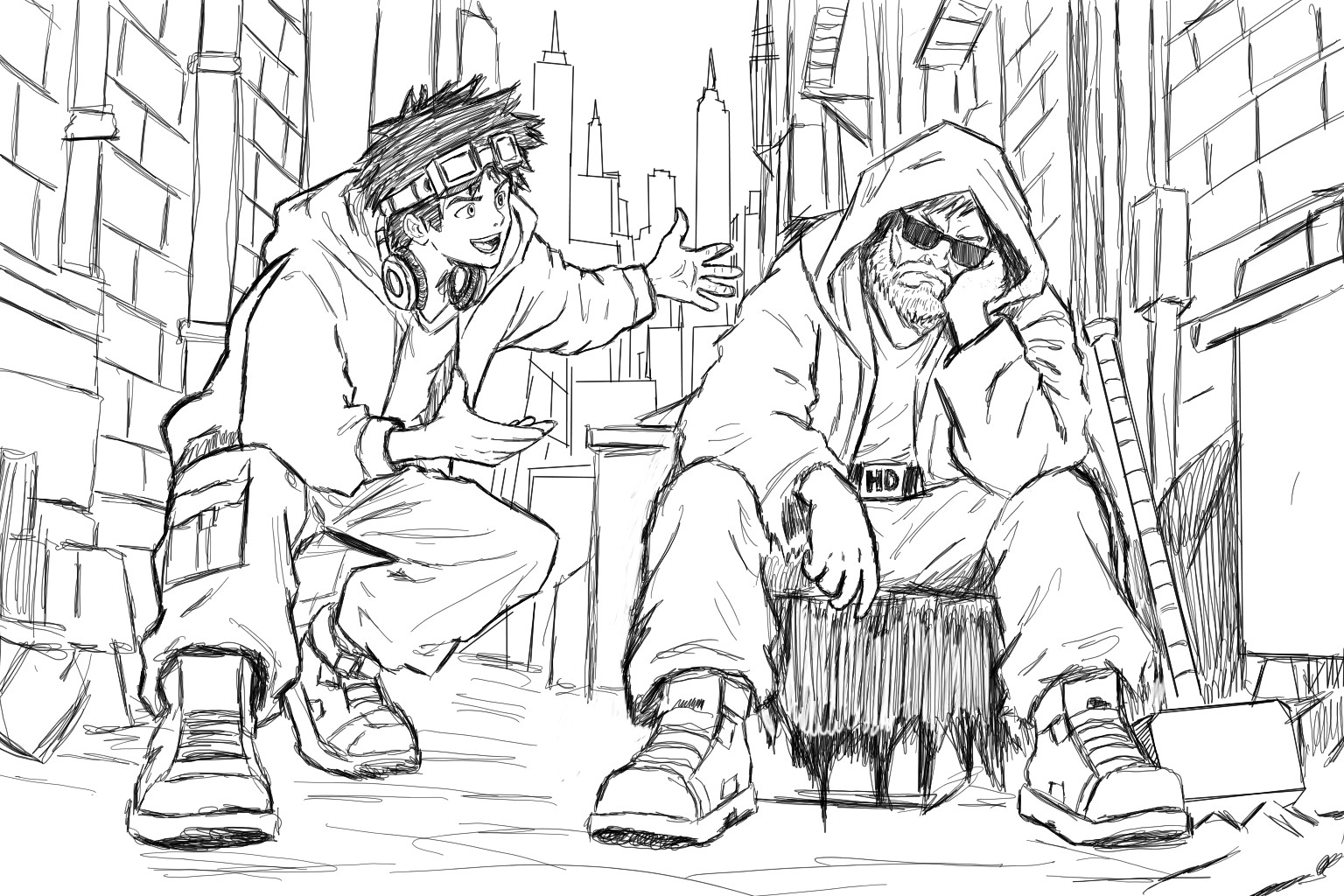 Helpdesker Returns sketch book artwork 15