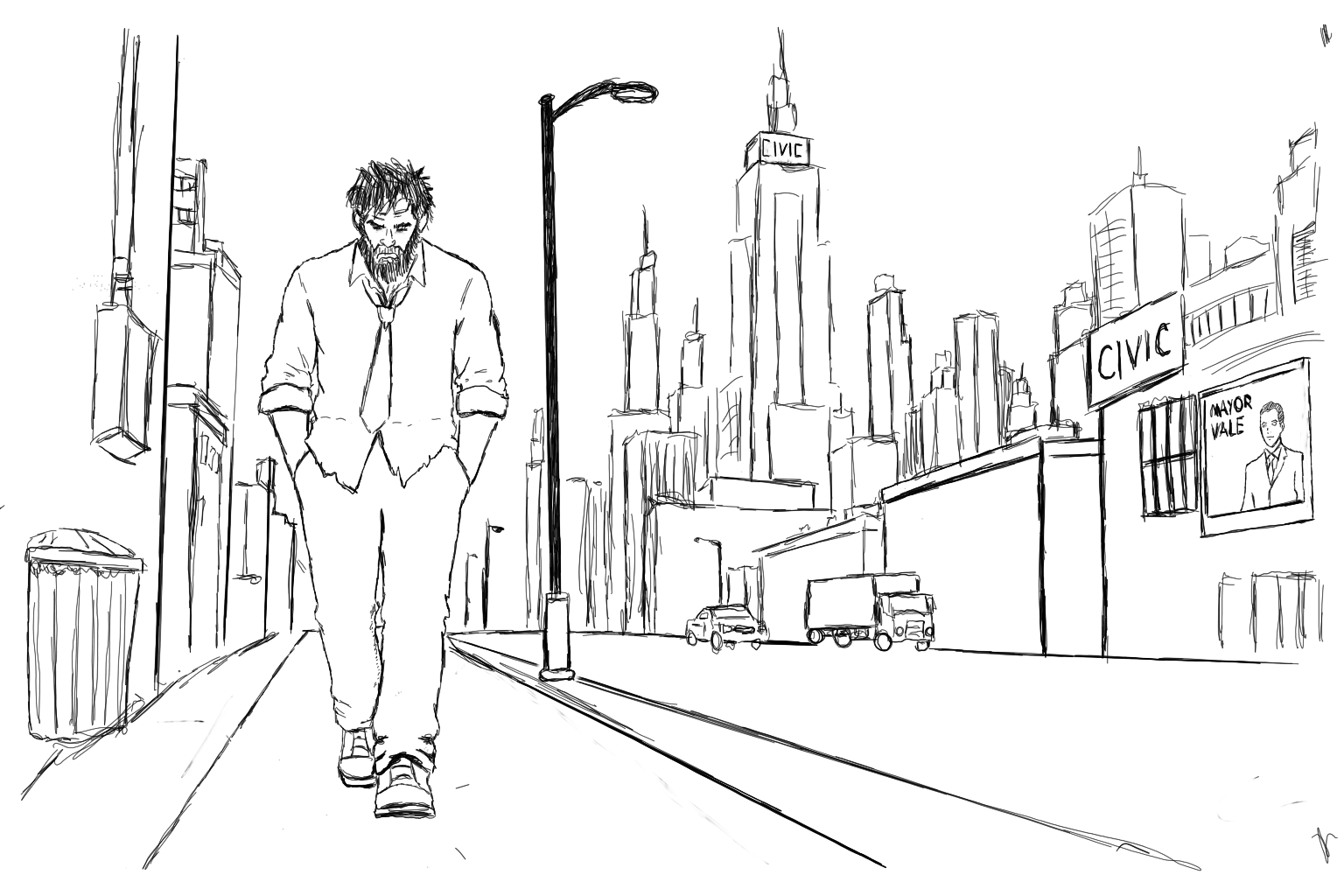 Helpdesker Returns sketch book artwork 18